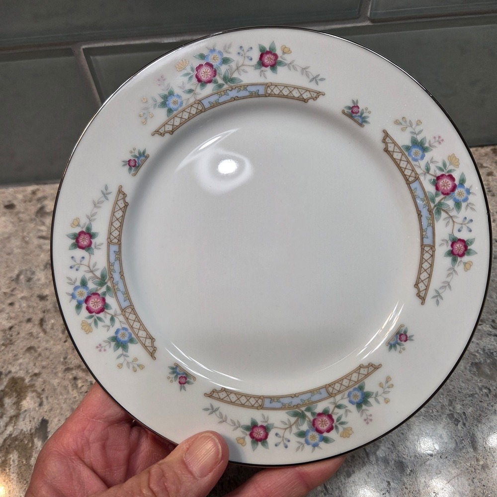 IMOCO Fine China Stratford No 1188 Bread Butter Plate Floral Lattice Japan 6.25"